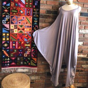 XXL Star Shaped Harem Pant, Sleeveless, Silver Grey, Jumper/Jumpsuit.